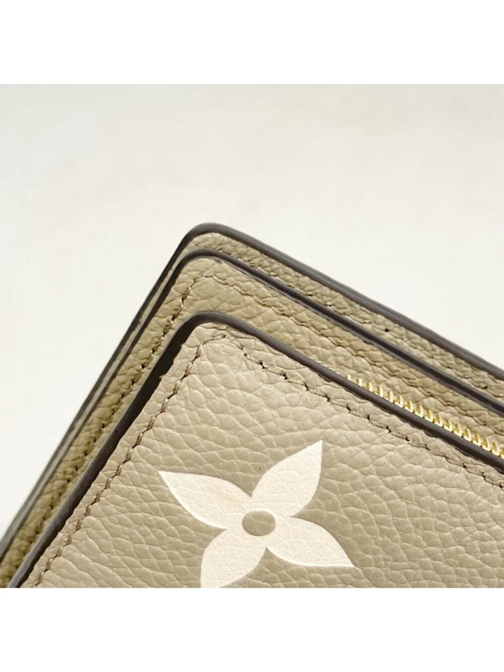 Louis Vuitton Wallet Monogram Empreinte Bicolor Portefeuille Clair Tourterelle